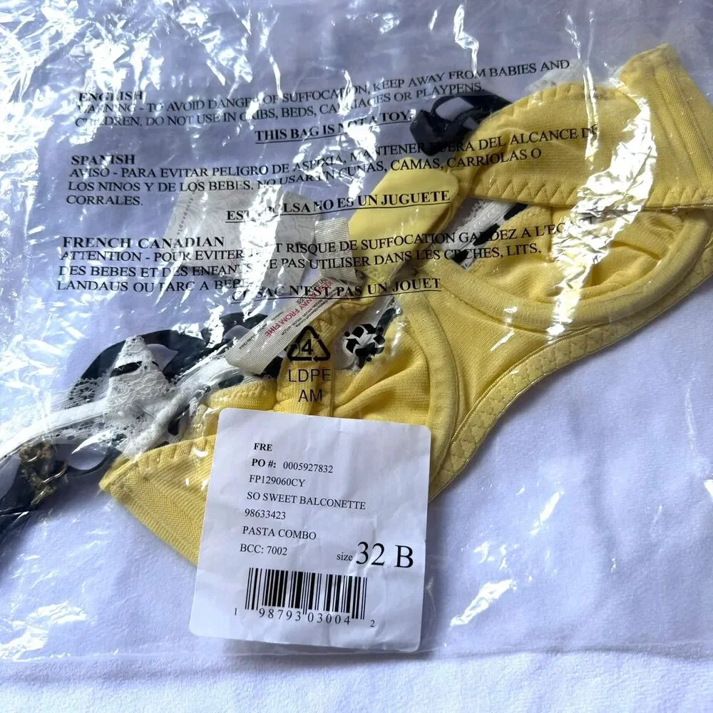 NWT Intimately Free People So Sweet Balconette Bra Size 32B- $48